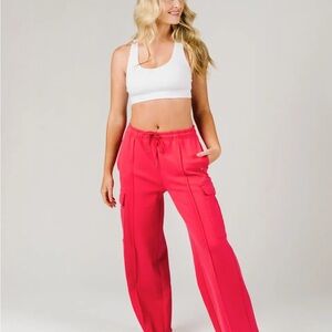 Women's Pink Cargo Pants